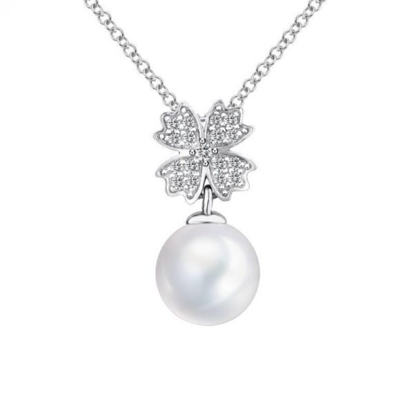 N1804 Swarovski Zirconia 四葉草鋯石水晶珍珠吊咀