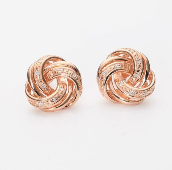 E3684  Carat Lab Grown Diamond Knots Earrings
