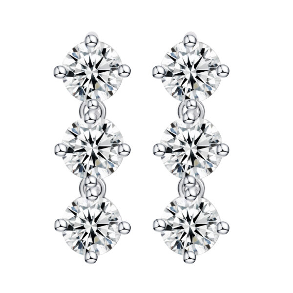 E3515  Zirconia Classic 3 Earrings (0.5 carat each)