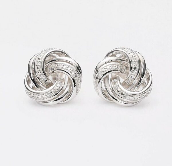 E3705 Carat Lab Grown Diamond Knots Earrings