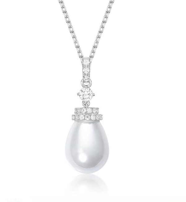 N2262  17mm Drop Pearl Pendant with Necklace 水滴珍珠