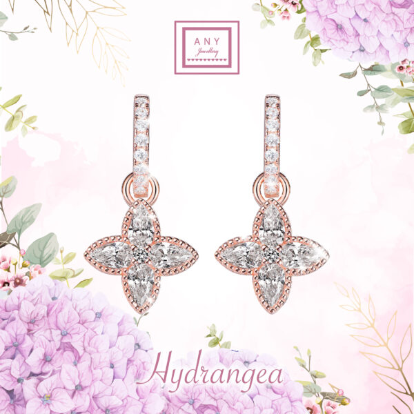 E3646  Dangles Earrings Hydrangea Collection 繡球花系列