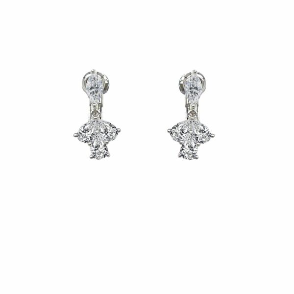 E3781  水滴形夾式耳環 Pear shape clip-on earrings