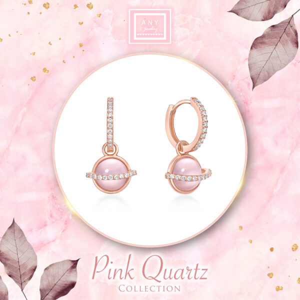 E3790 Pink Quartz Earrings