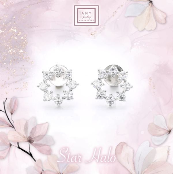 E3813 Star Halo Earrings