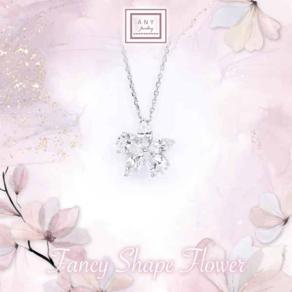 N2361 Fancy Shape Flower Necklace