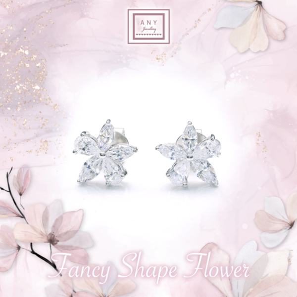 E3823 Fancy Shape Flower Earrings