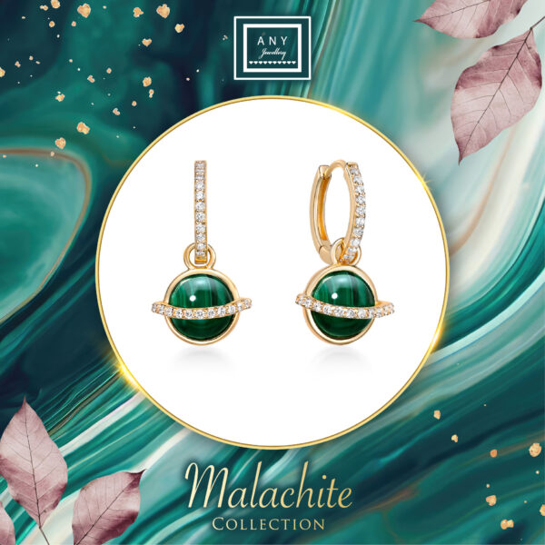 E3790 Malachite Earrings