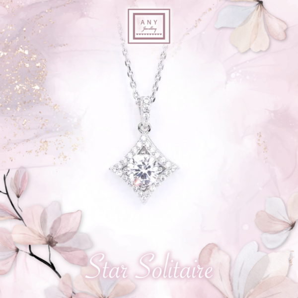N2353 Star Solitaire Necklace