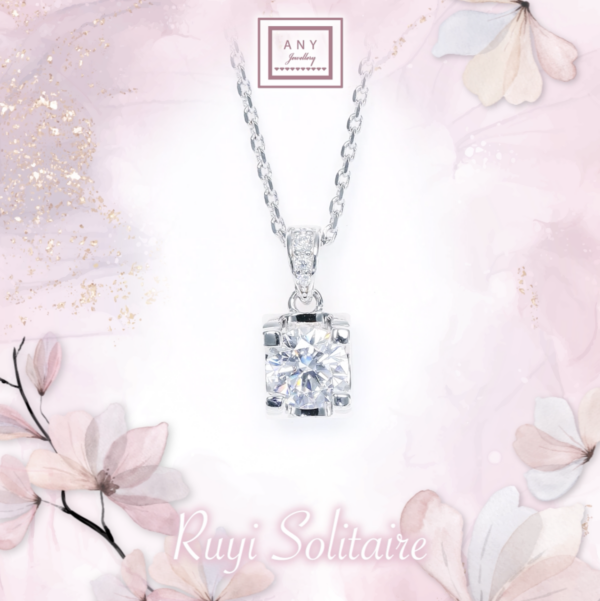 N2351 1 Carat Ruyi Solitaire Necklace