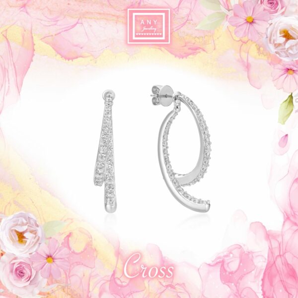 E3824 Cross Earrings 交叉耳環