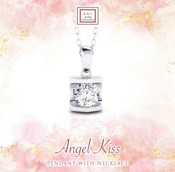 N2382 /N2400 Angel Kiss Pendant with Necklace (Free Upgrate to 莫桑石)
