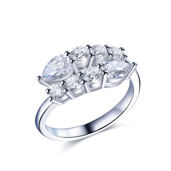 R6569 Pear Huggy Ring