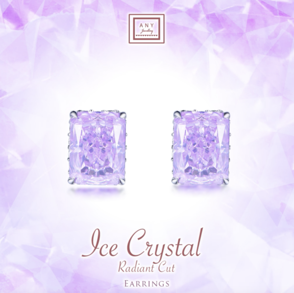 E3881 Radiant Cut Earrings