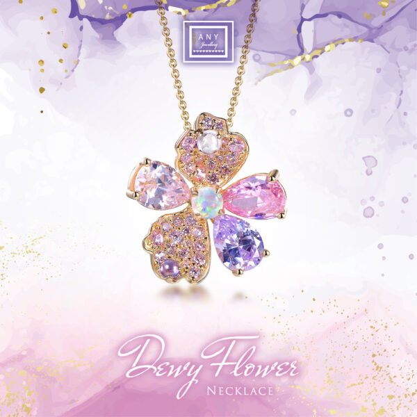 N2425 Dewy Flower Necklace