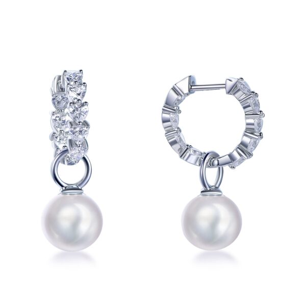 E3886 Hoop Earrings with 10 mm Pearl