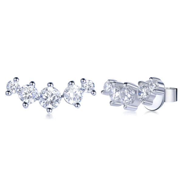 E3966 0.2 Carat Smile Earrings