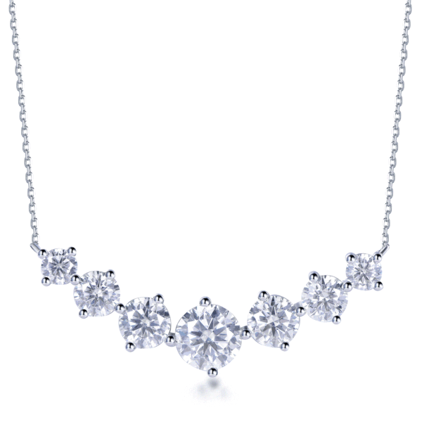 N2498  1 Carat Smile Necklace