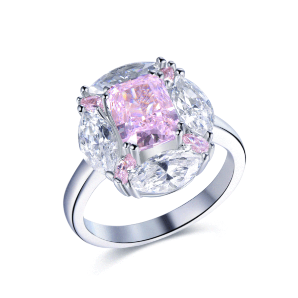 R6556 6mmx 8mm 2 Carat Radiant Oval Ring